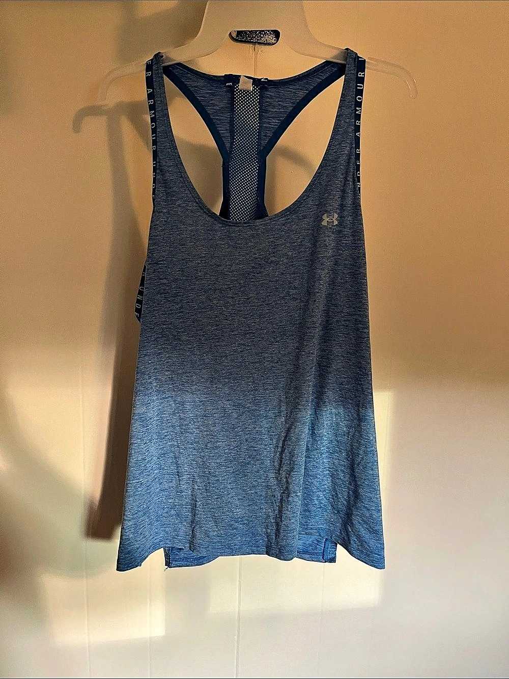 Under Armour HeatGear Mesh Tank Athletic Racerback Blue XL